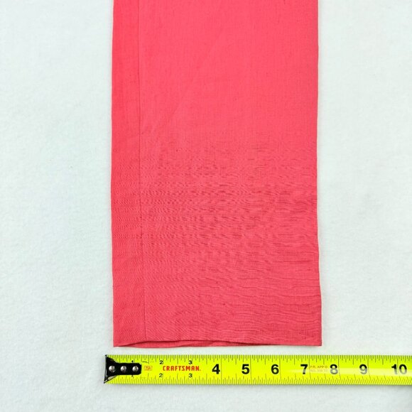 Armani Collezioni Women's Mid Rise 100% Linen Coral Trouser Pants Size 10 - Picture 10 of 10